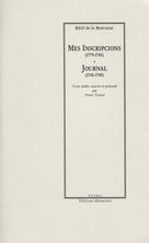 Mes Inscripcions (1779-1785) - Journal (1785-1789) | Rétif de La Bretonne, Nicolas-Edme